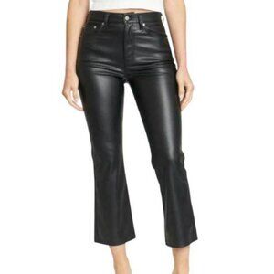 DAZE Shy Girl Faux Leather Pants Cinematic In Black